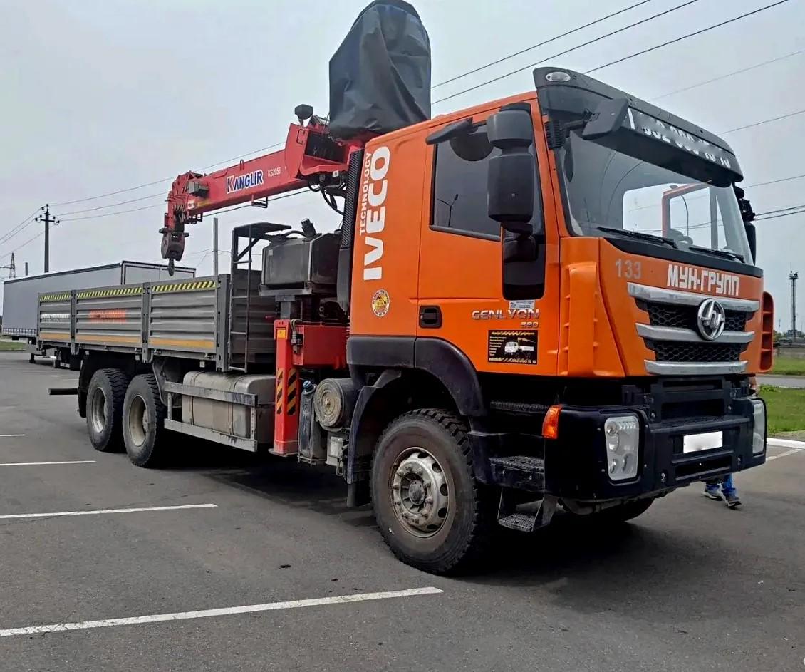 Бортовой грузовик IVECO-Hongyan CQ3346HV39D с КМУ Kanglim KS2056H — фото 2