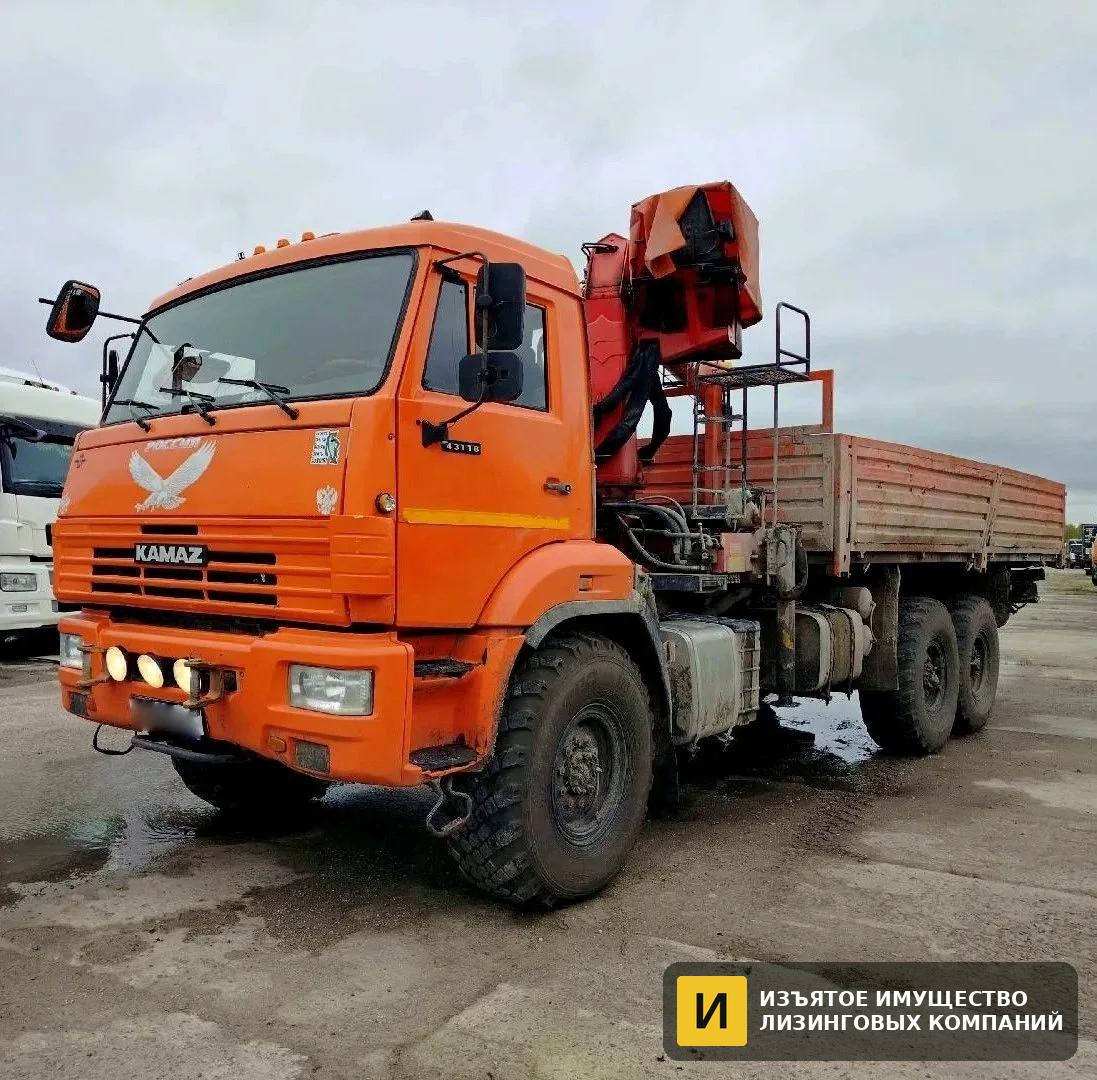 Б/у Бортовой грузовик с КМУ PALFINGER INMAN IT 150 на шасси КАМАЗ 43118-3027-50(E5) — фото 3