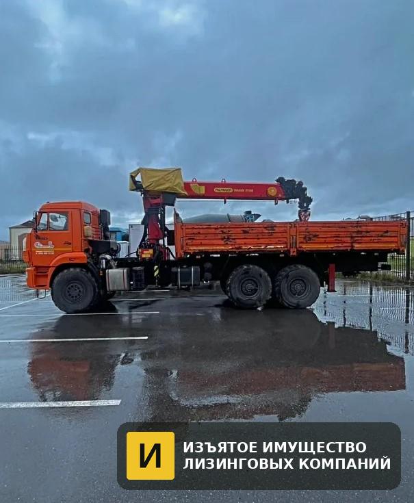Б/у Бортовой грузовик КАМАЗ 43118 с КМУ Palfinger LT 150, 6×6 — фото 2