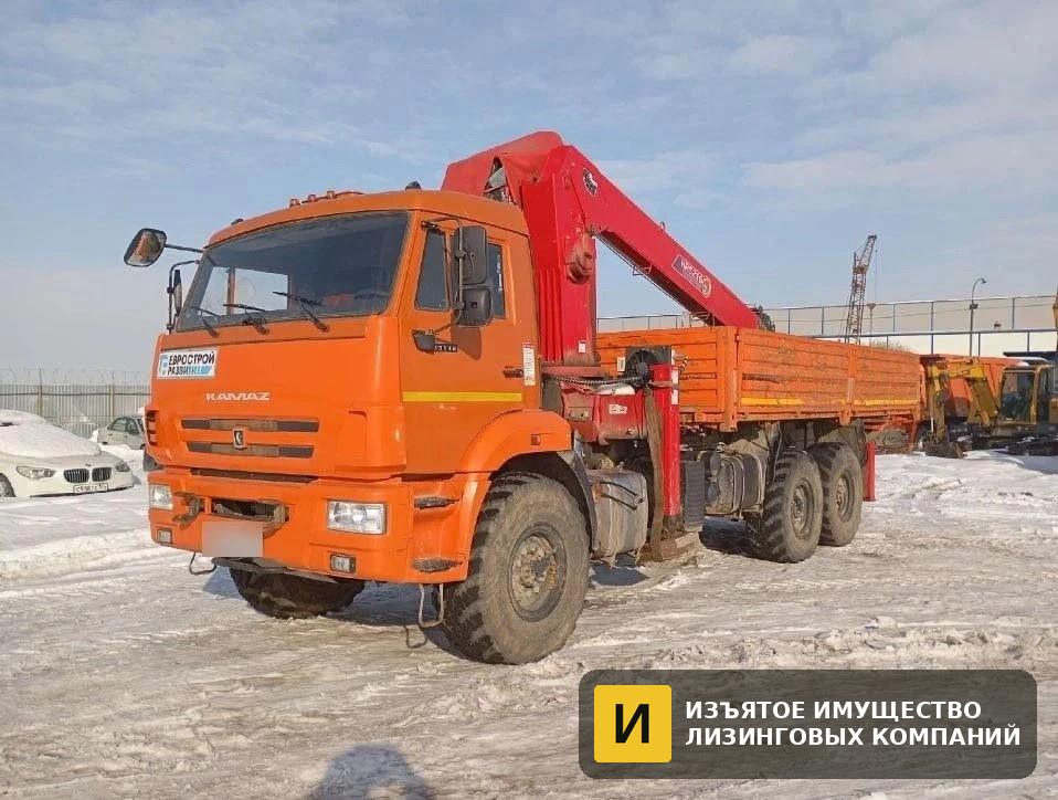 Б/у Бортовой автомобиль КАМАЗ с КМУ Horyong 216