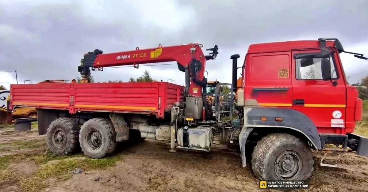 Б/у Бортовой грузовик Орелтекмаш на шасси Урал 4320-80 с КМУ Инман IT 150